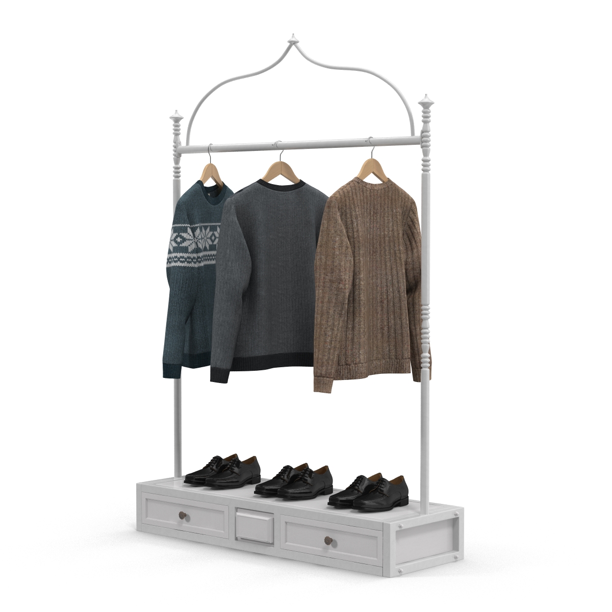 3D Iron Clothing Display Rack 2 model