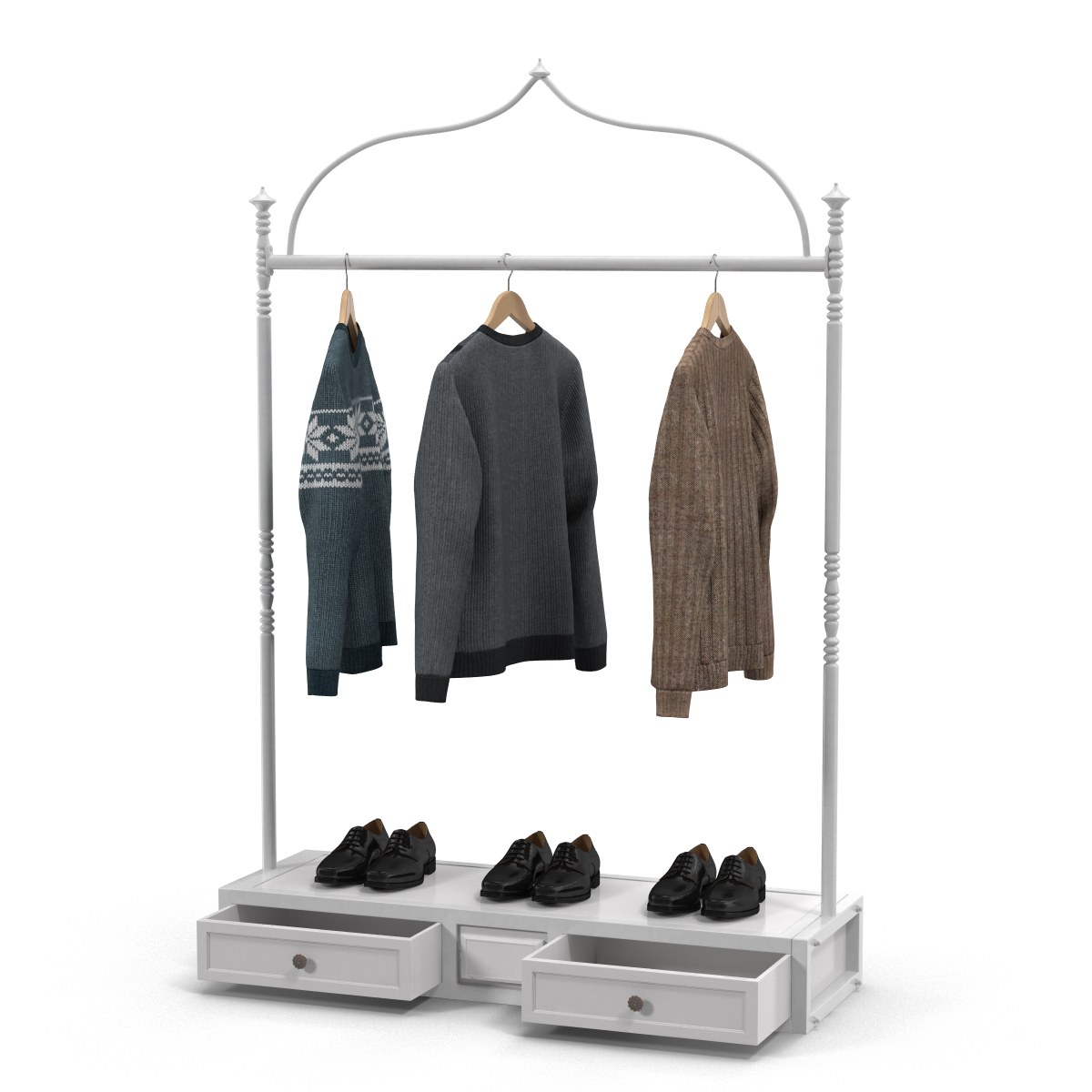 3D Iron Clothing Display Rack 2 model