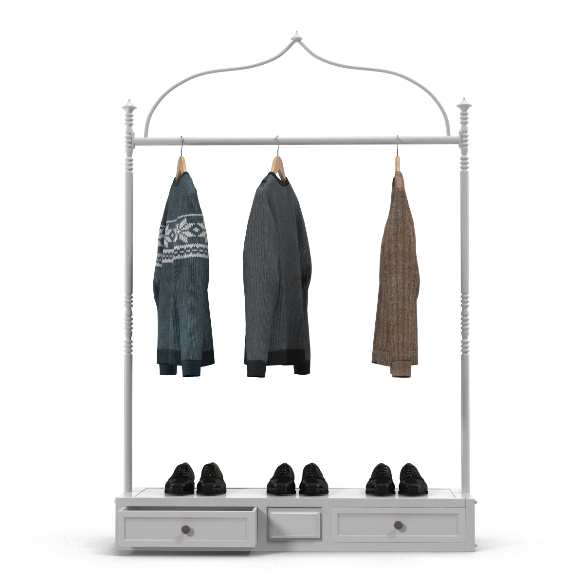 3D Iron Clothing Display Rack 2 model