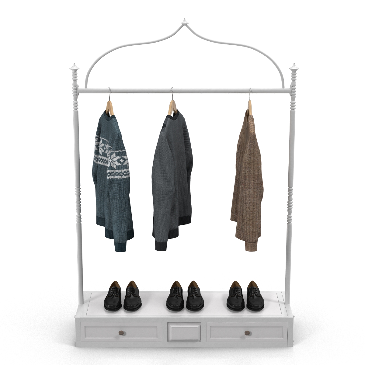 3D Iron Clothing Display Rack 2 model