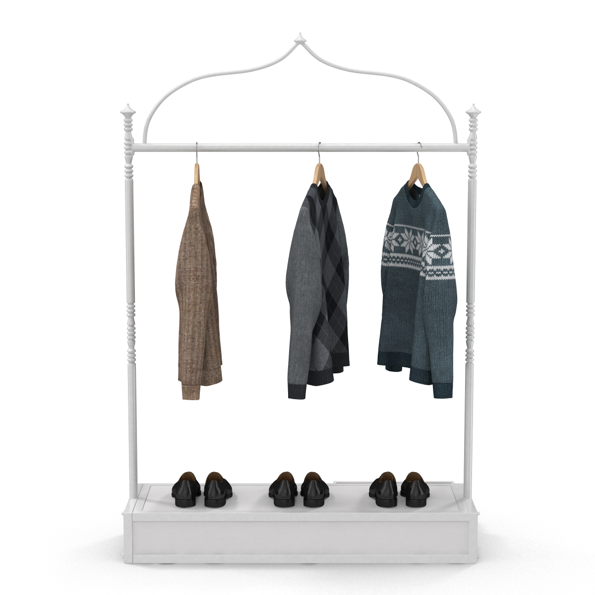 3D Iron Clothing Display Rack 2 model