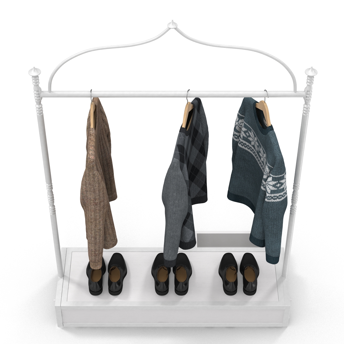 3D Iron Clothing Display Rack 2 model