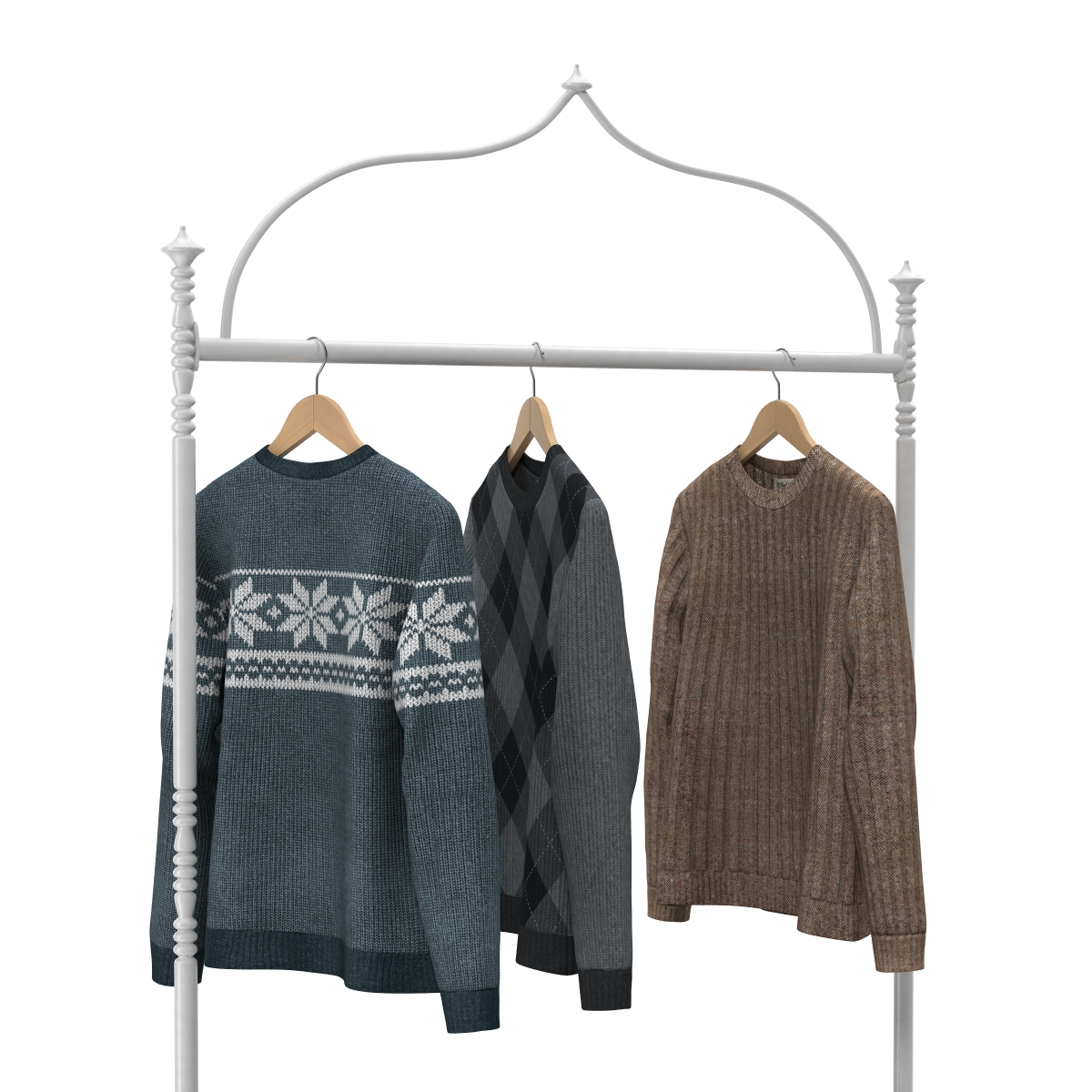 3D Iron Clothing Display Rack 2 model