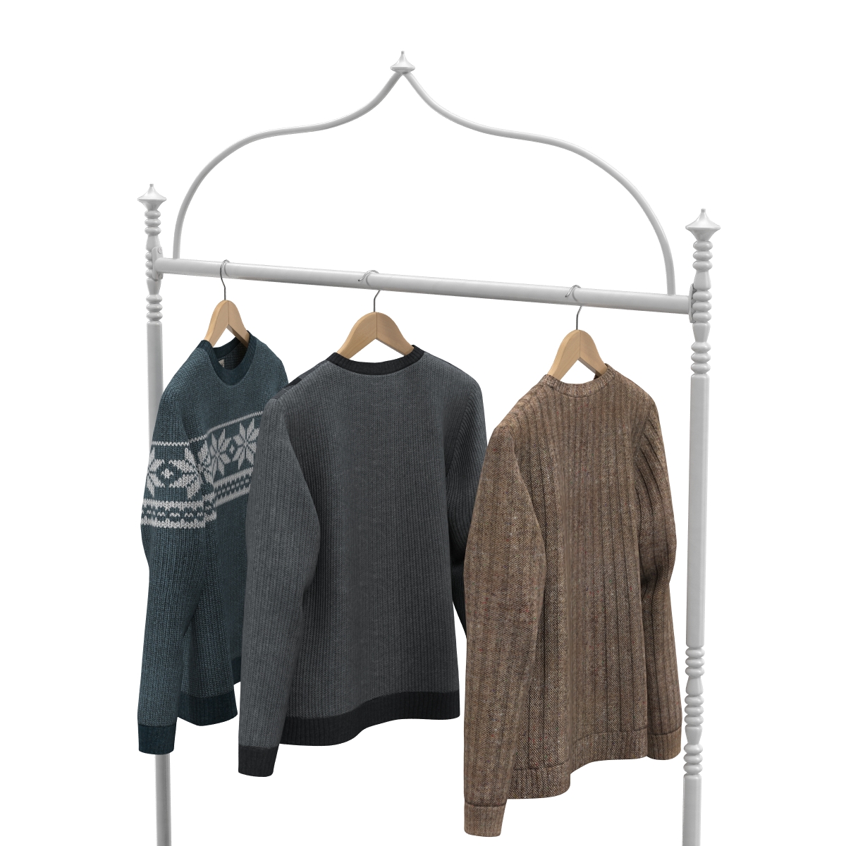 3D Iron Clothing Display Rack 2 model