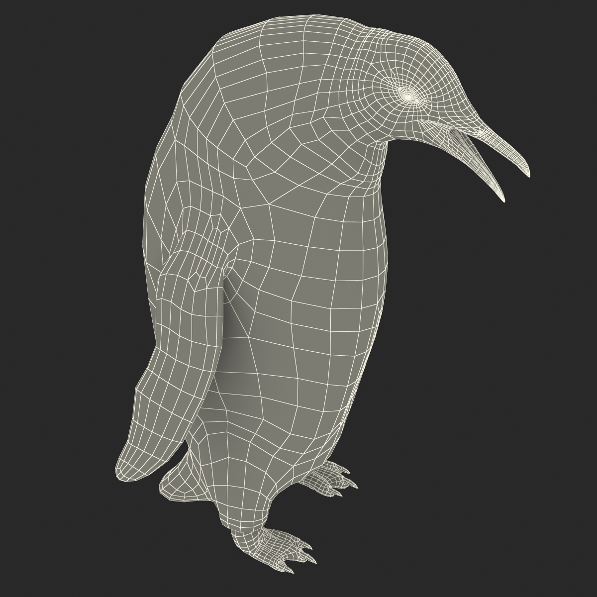 3D Penguin Pose 3 with Fur model