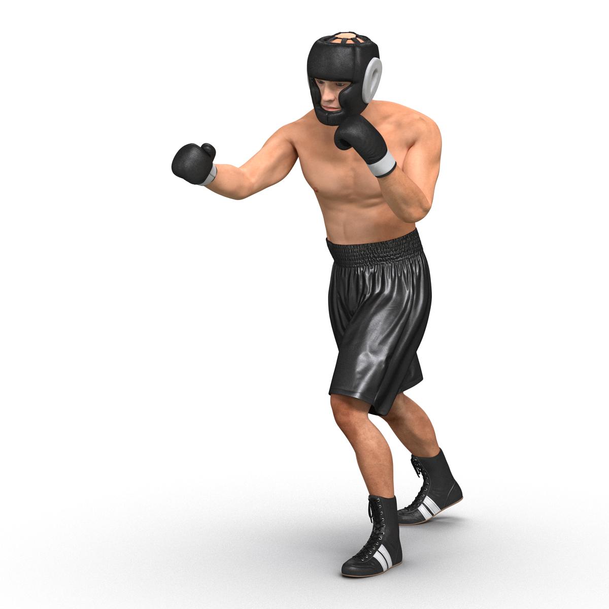 Adult Boxer Man Pose 3 3D