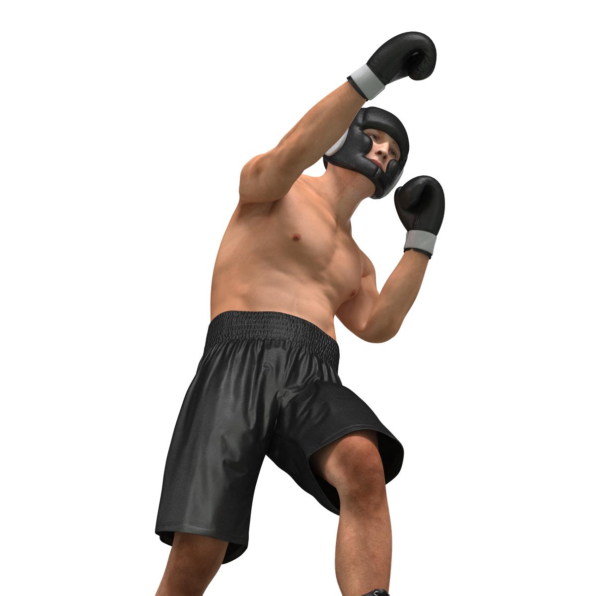 Adult Boxer Man Pose 3 3D