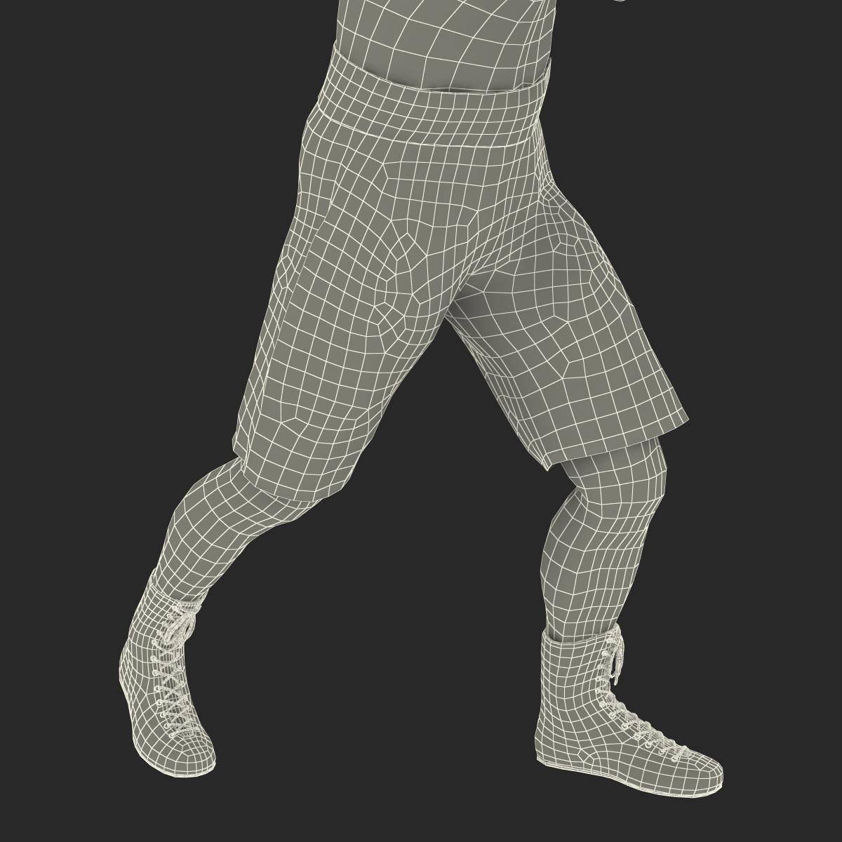 Adult Boxer Man Pose 3 3D