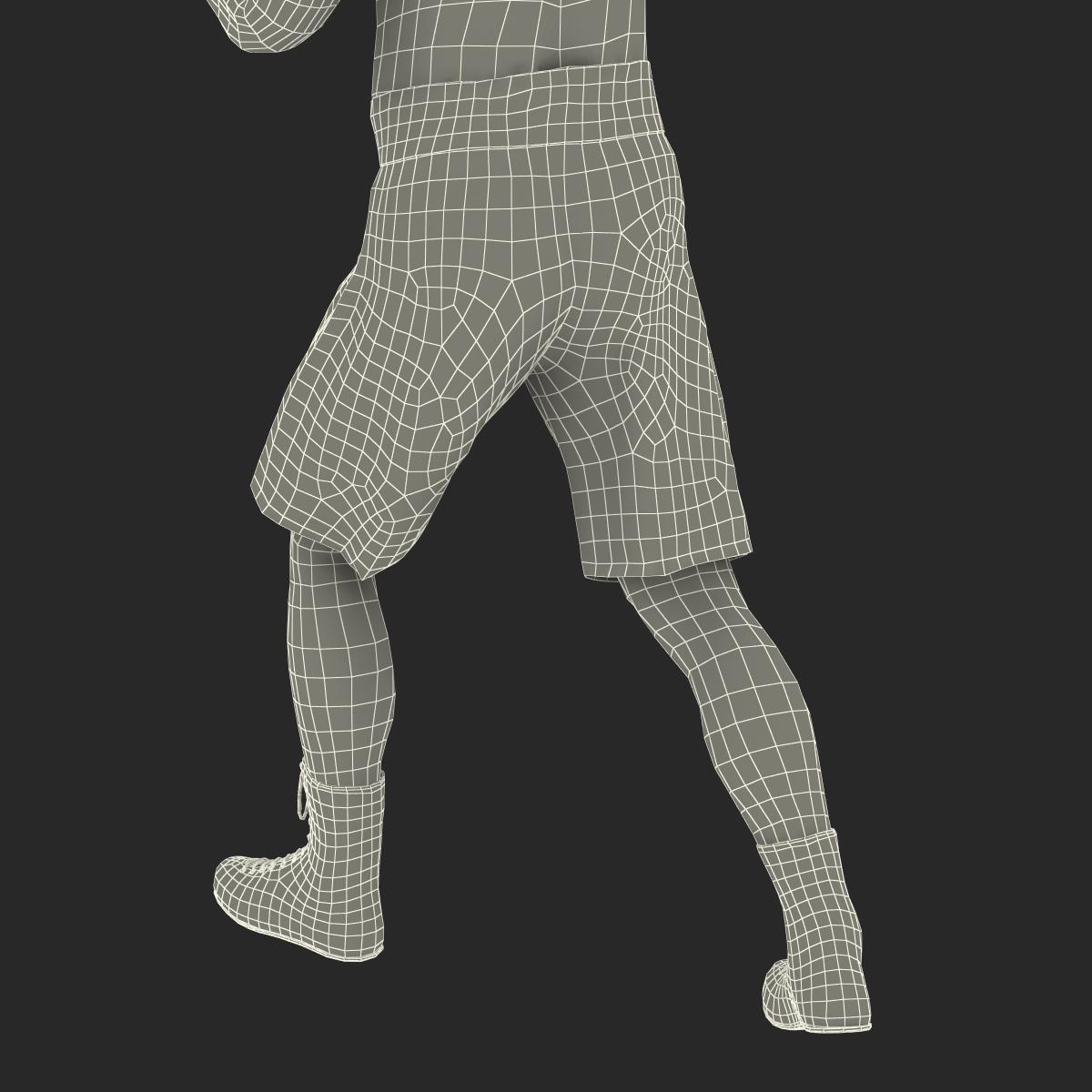 Adult Boxer Man Pose 3 3D