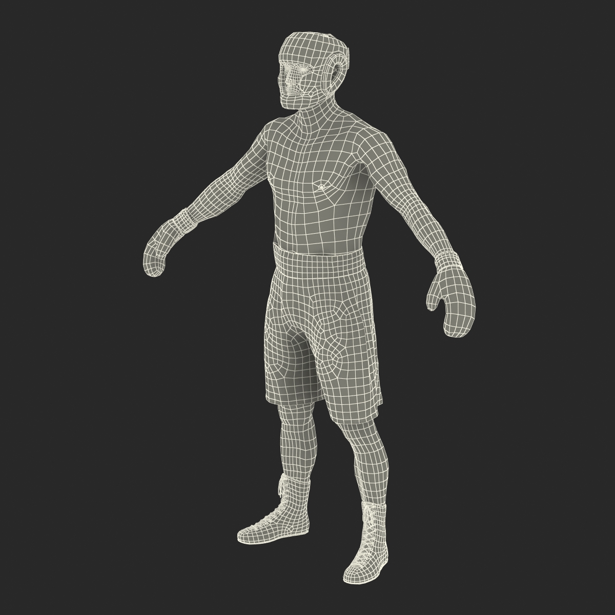 3D model Adult Boxer Man