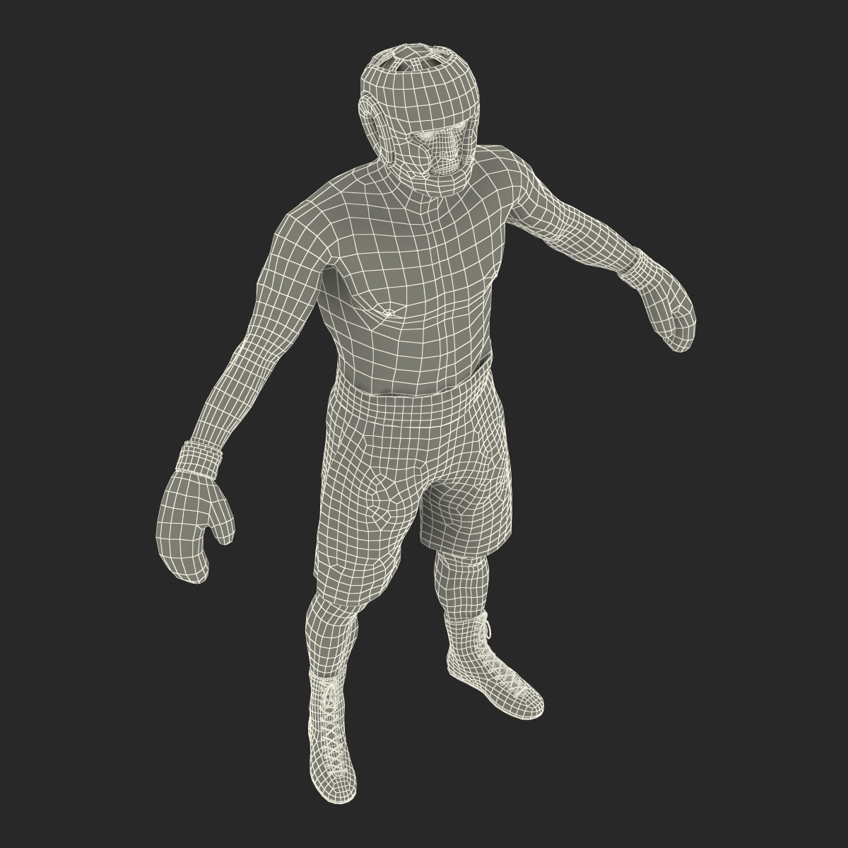 3D model Adult Boxer Man