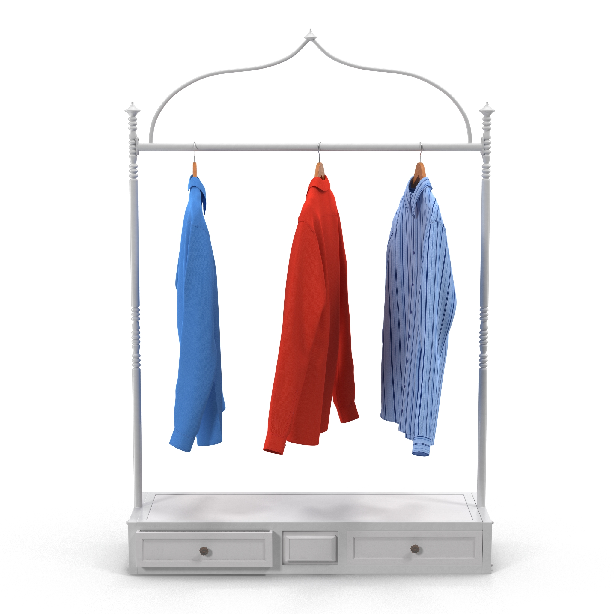 3D Iron Clothing Display Rack 4 model