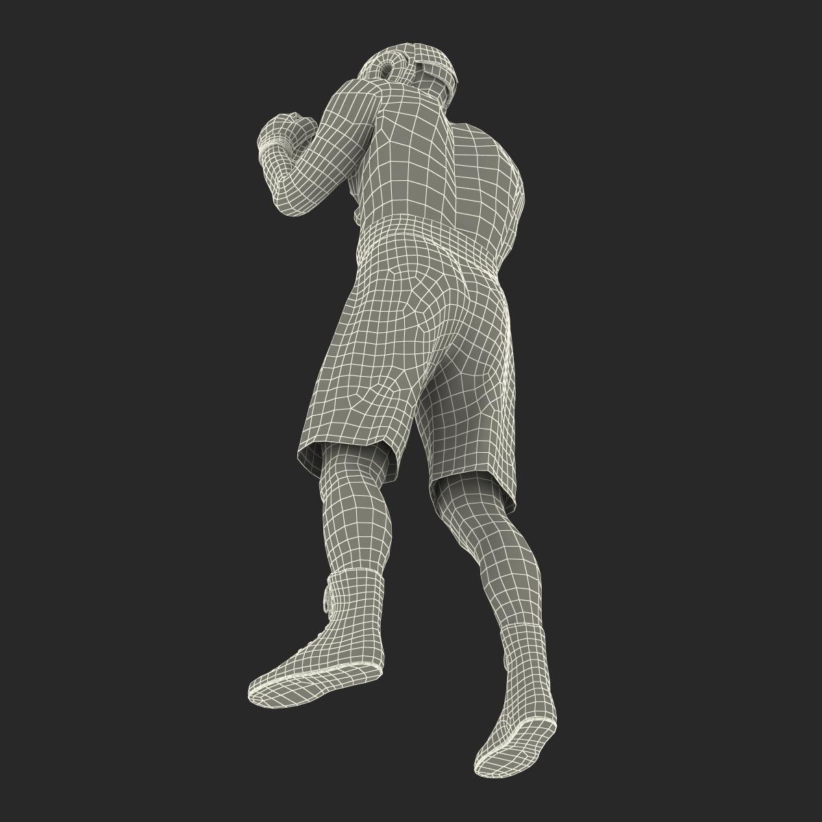 3D Boxer Man Pose 2