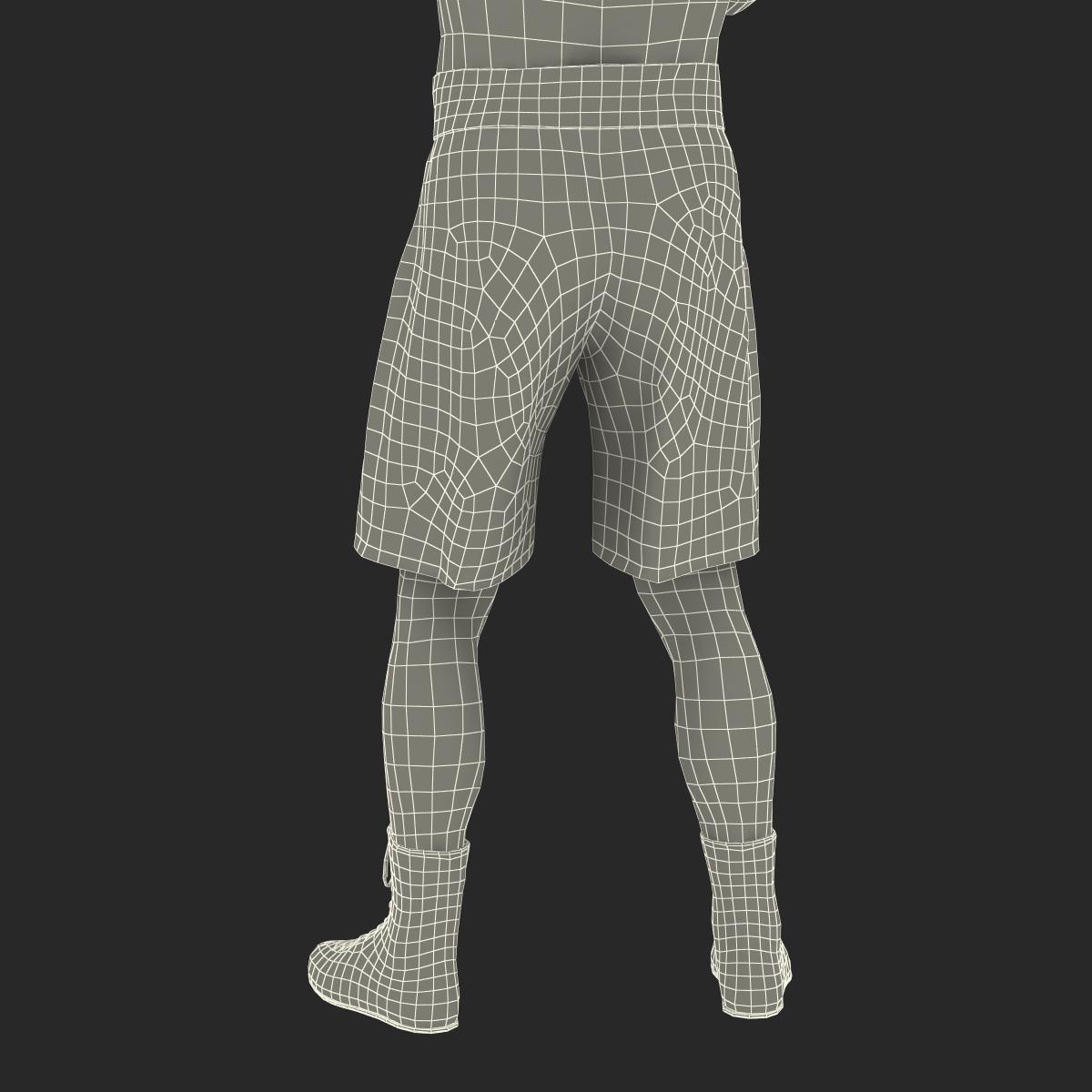 3D Boxer Man Pose 2