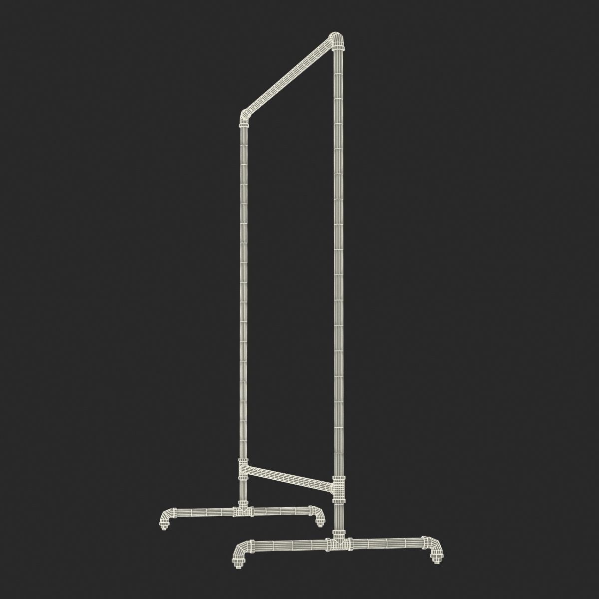 3D model Iron Clothing Rack 2