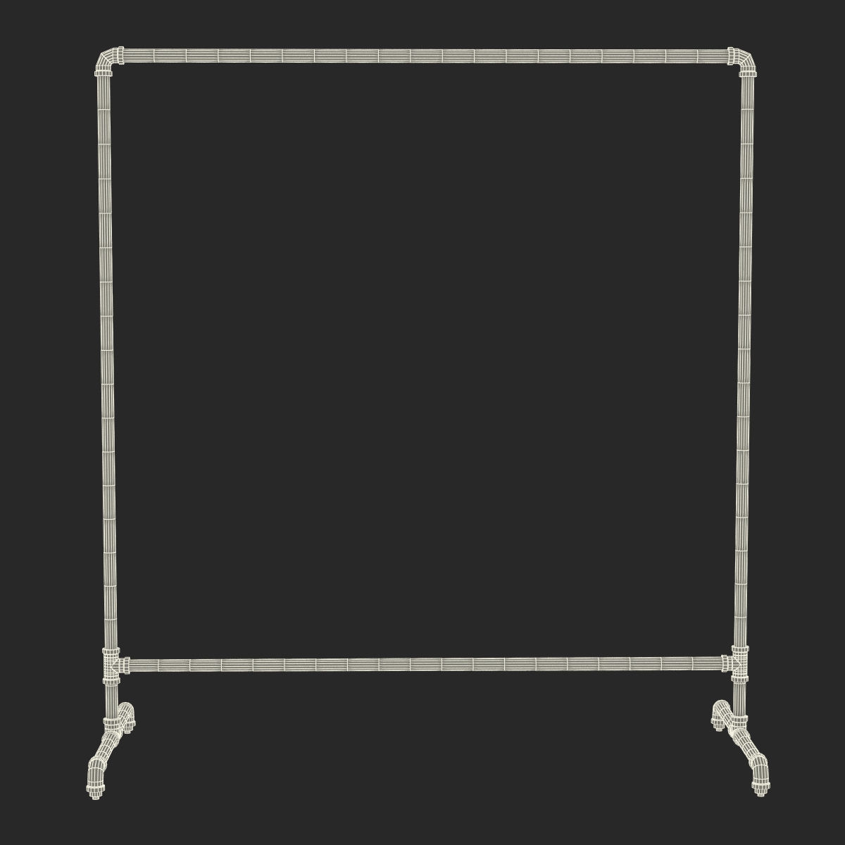 3D model Iron Clothing Rack 2