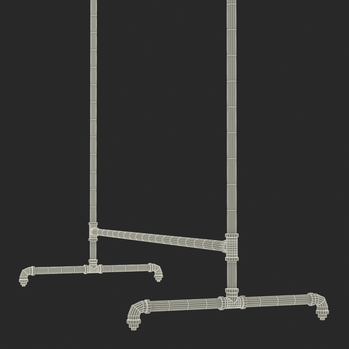 3D model Iron Clothing Rack 2