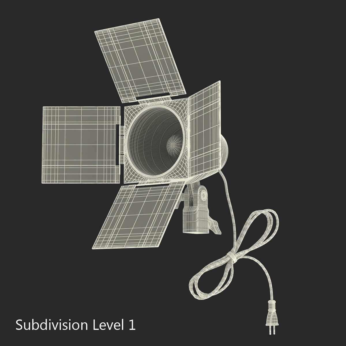 Barn Door Studio Light 2 3D model