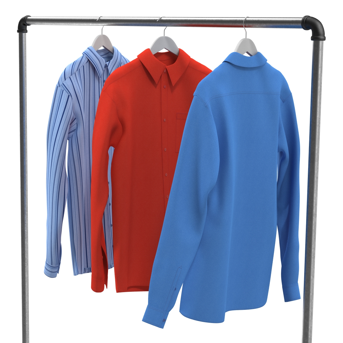 3D model Iron Clothing Rack 5