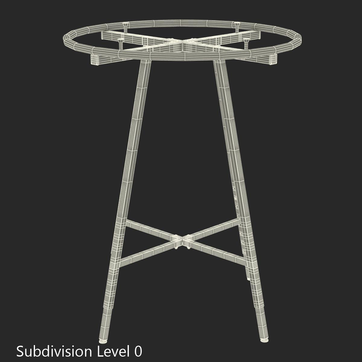 Round Clothing Rack 3D model