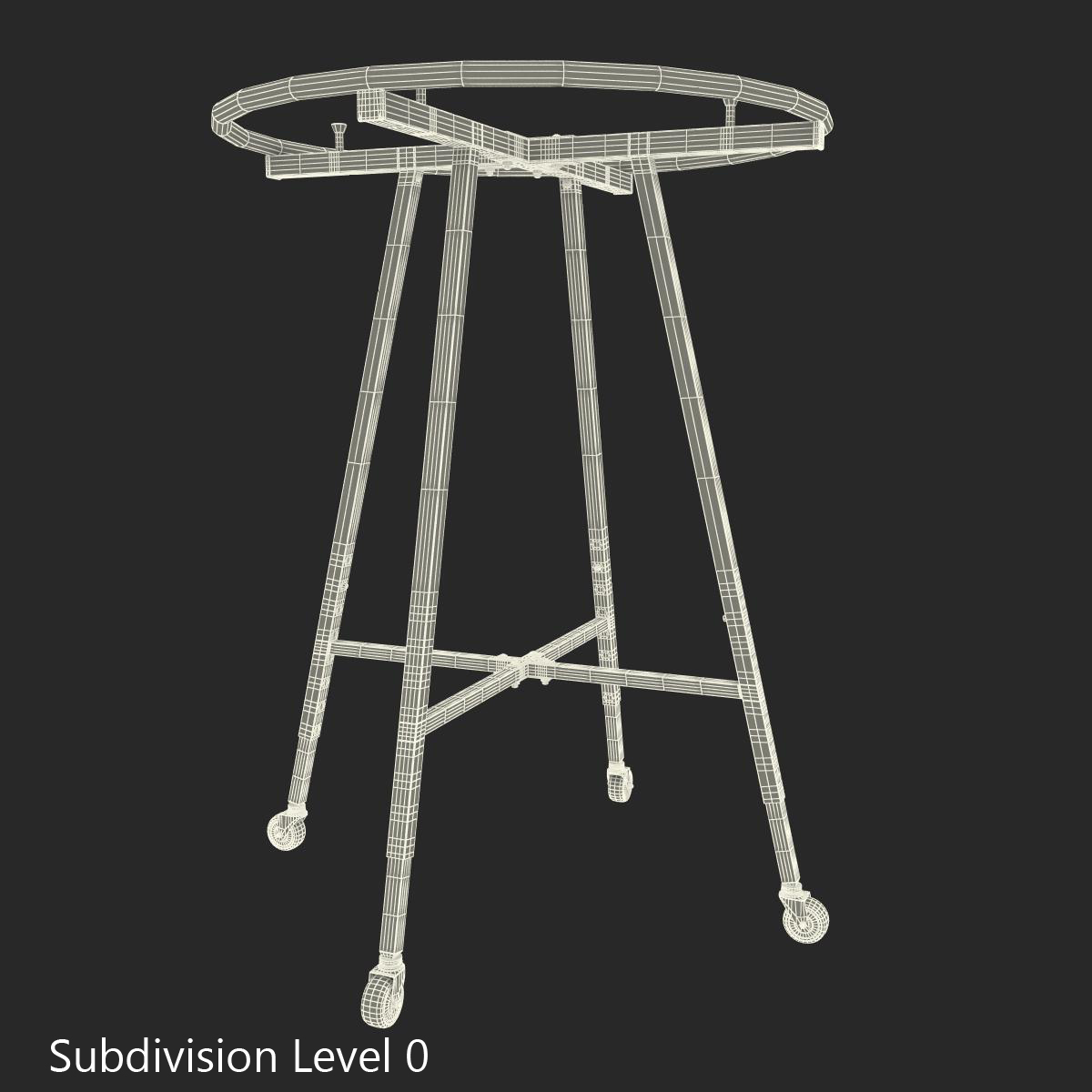 3D Round Clothing Rack with Wheels