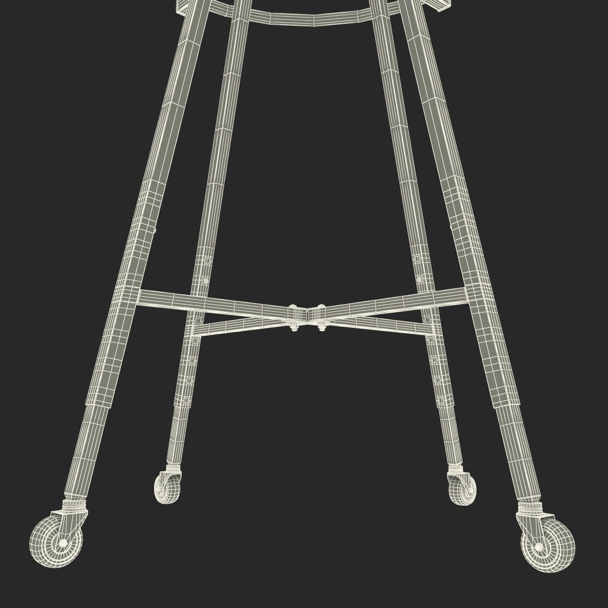 3D Round Clothing Rack with Wheels