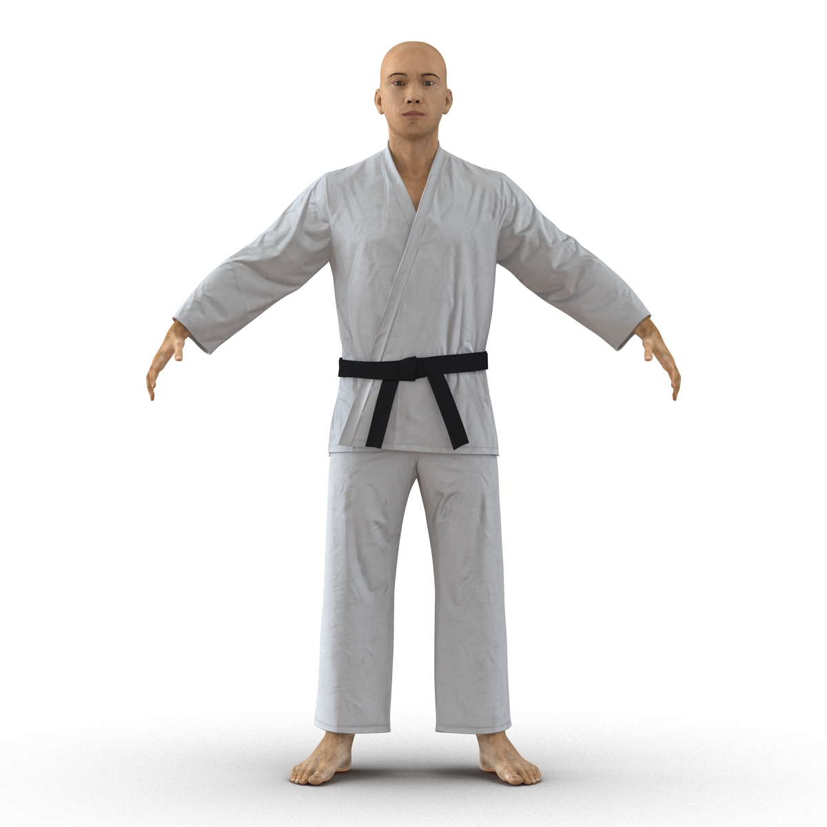 3D Japanese Karate Fighter model