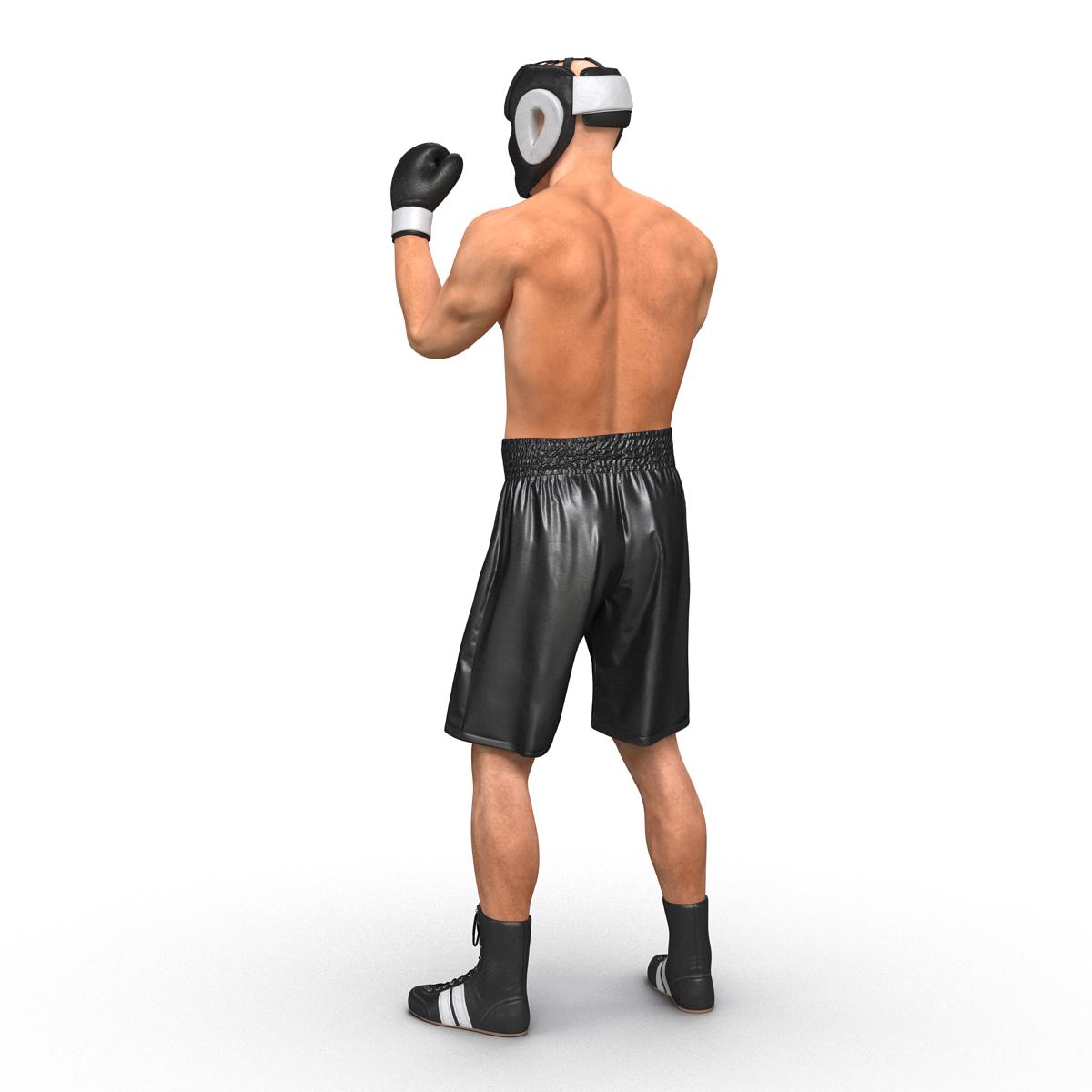 Adult Boxer Man Rigged 3D