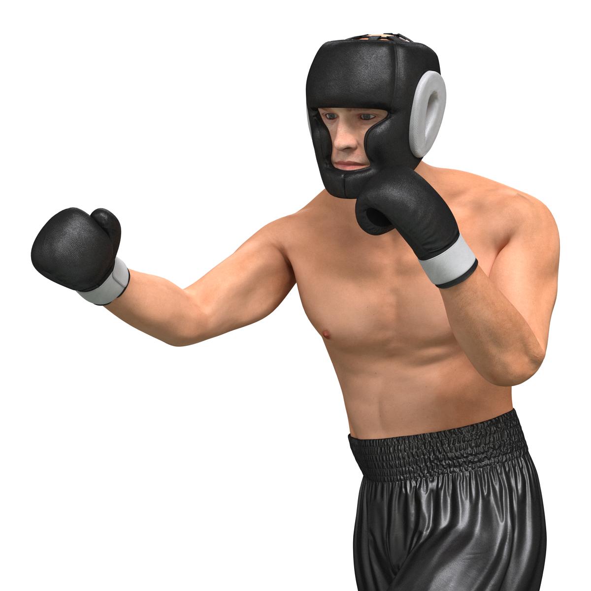 Adult Boxer Man Rigged 3D