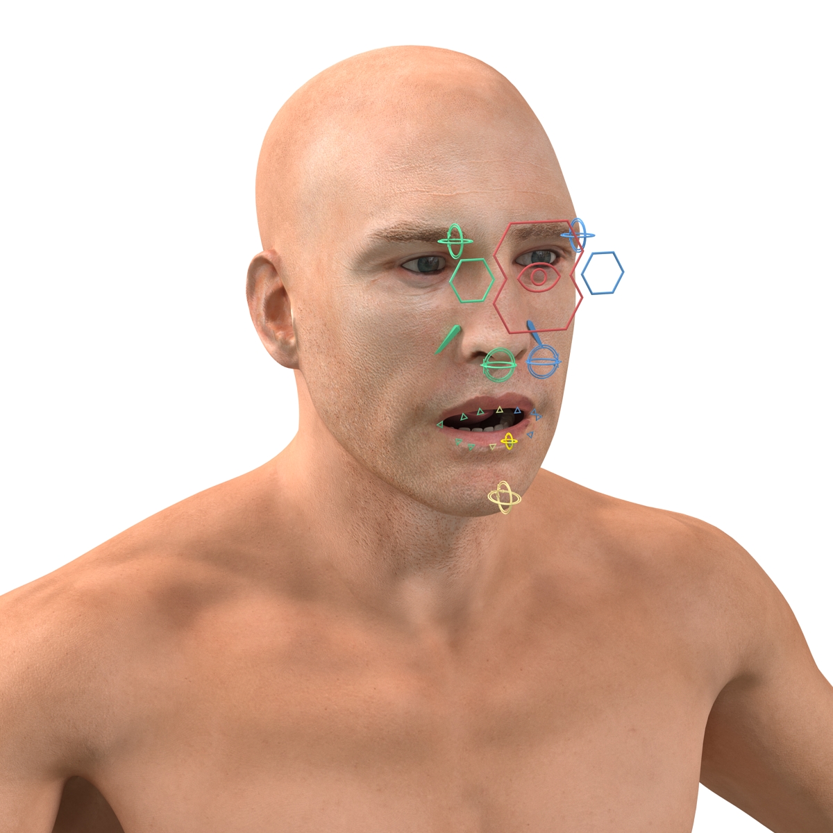 Adult Boxer Man Rigged 3D