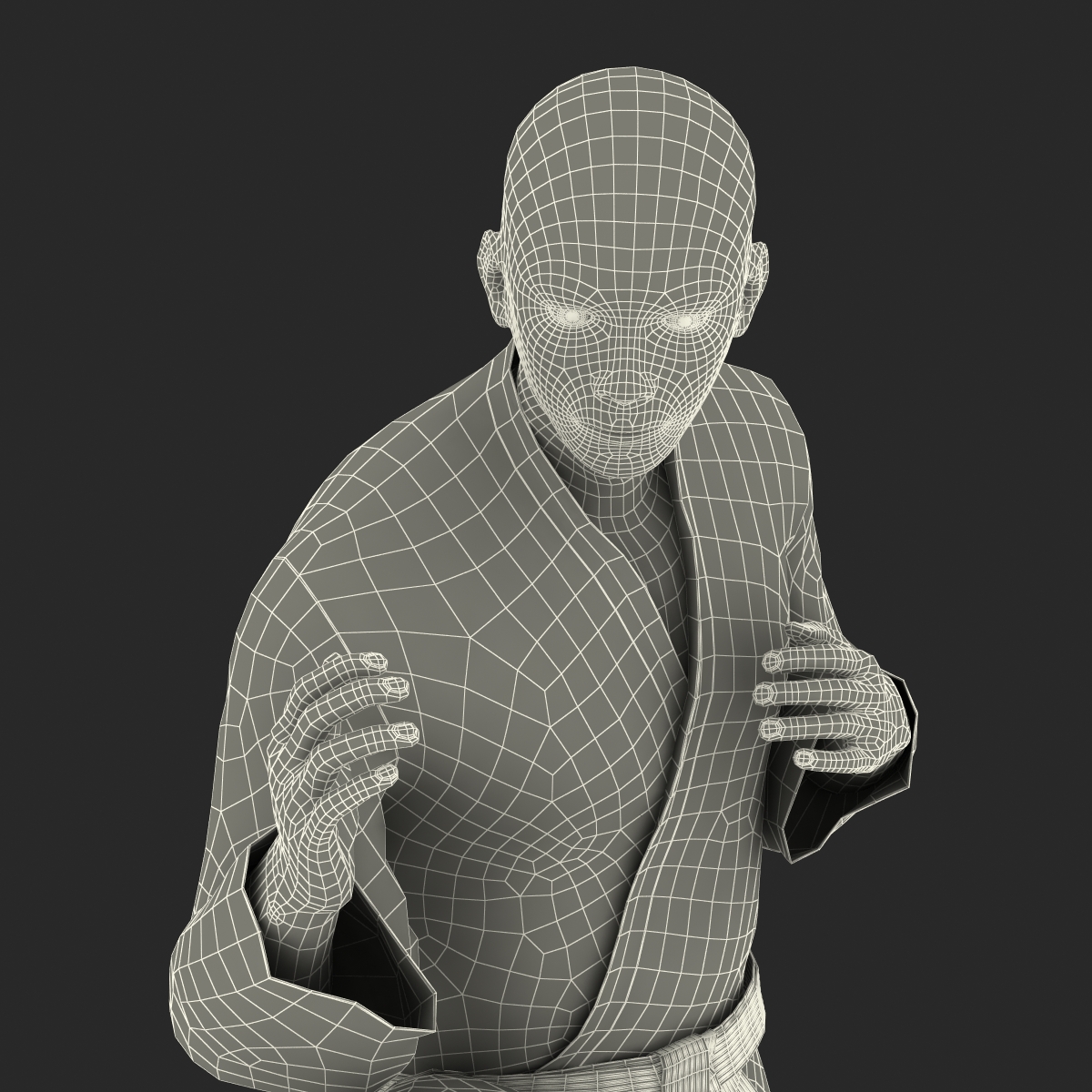 3D model Japanese Karate Fighter Pose 3