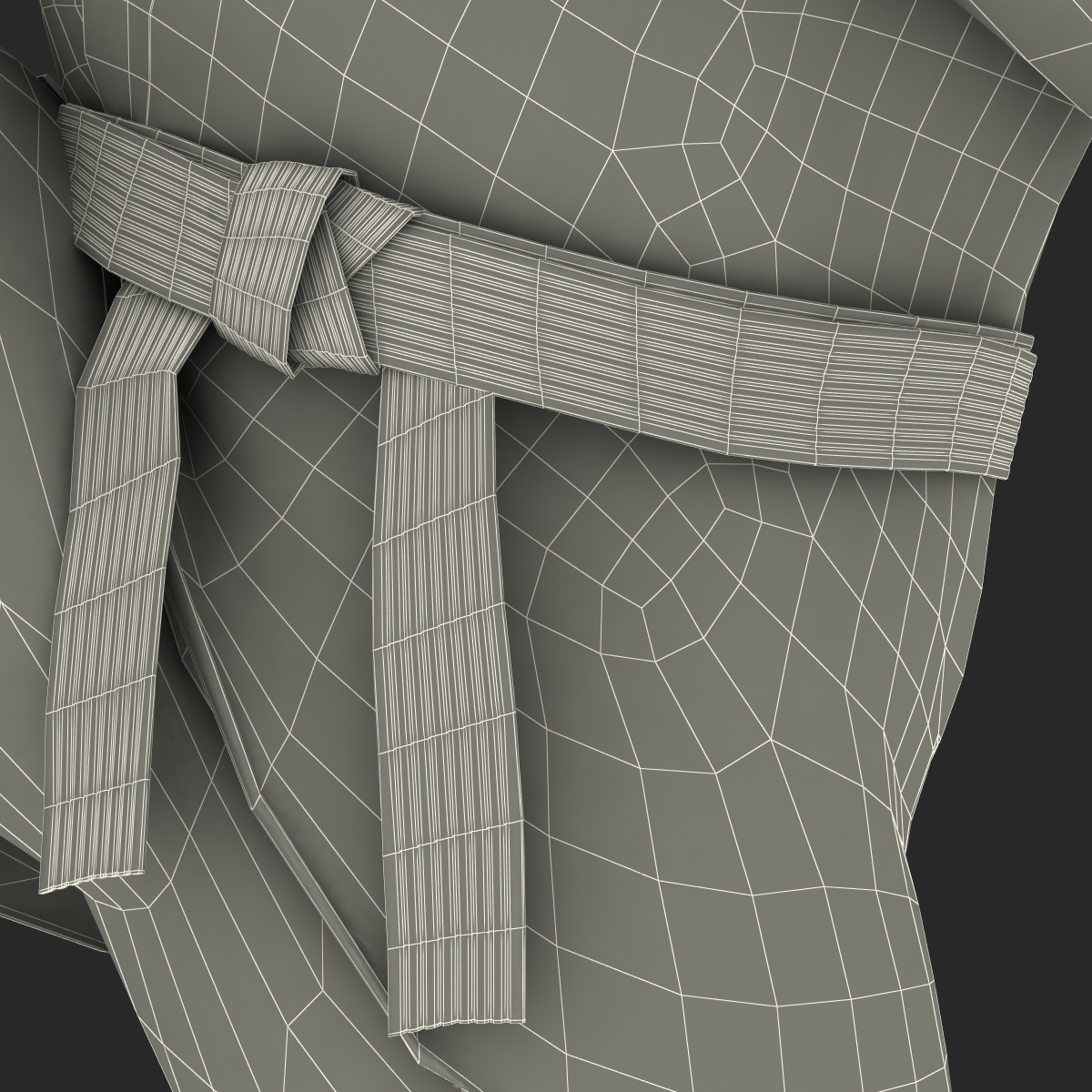 Karate Fighter Black Suit Rigged 3D