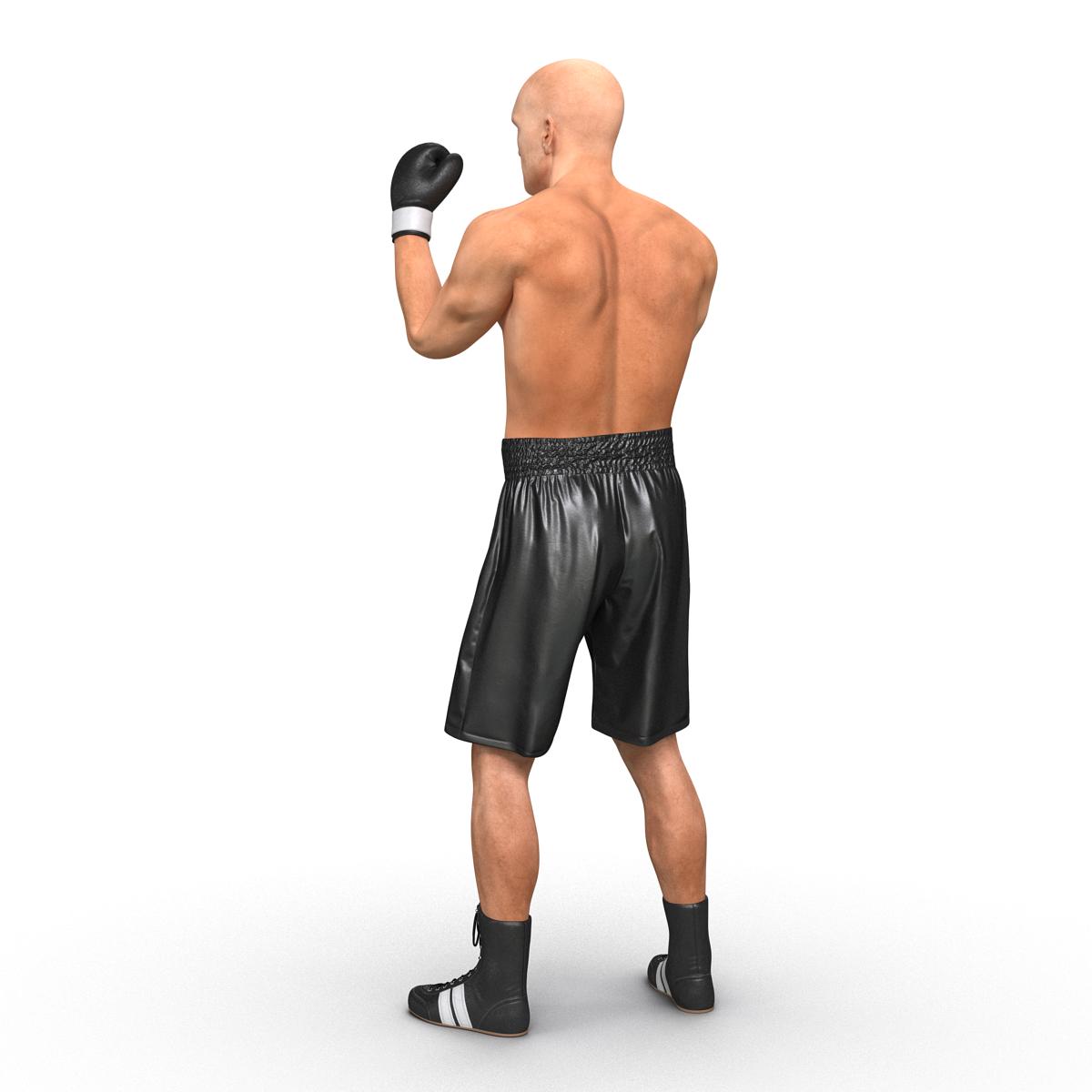 Adult Boxer Man Rigged 2 3D model