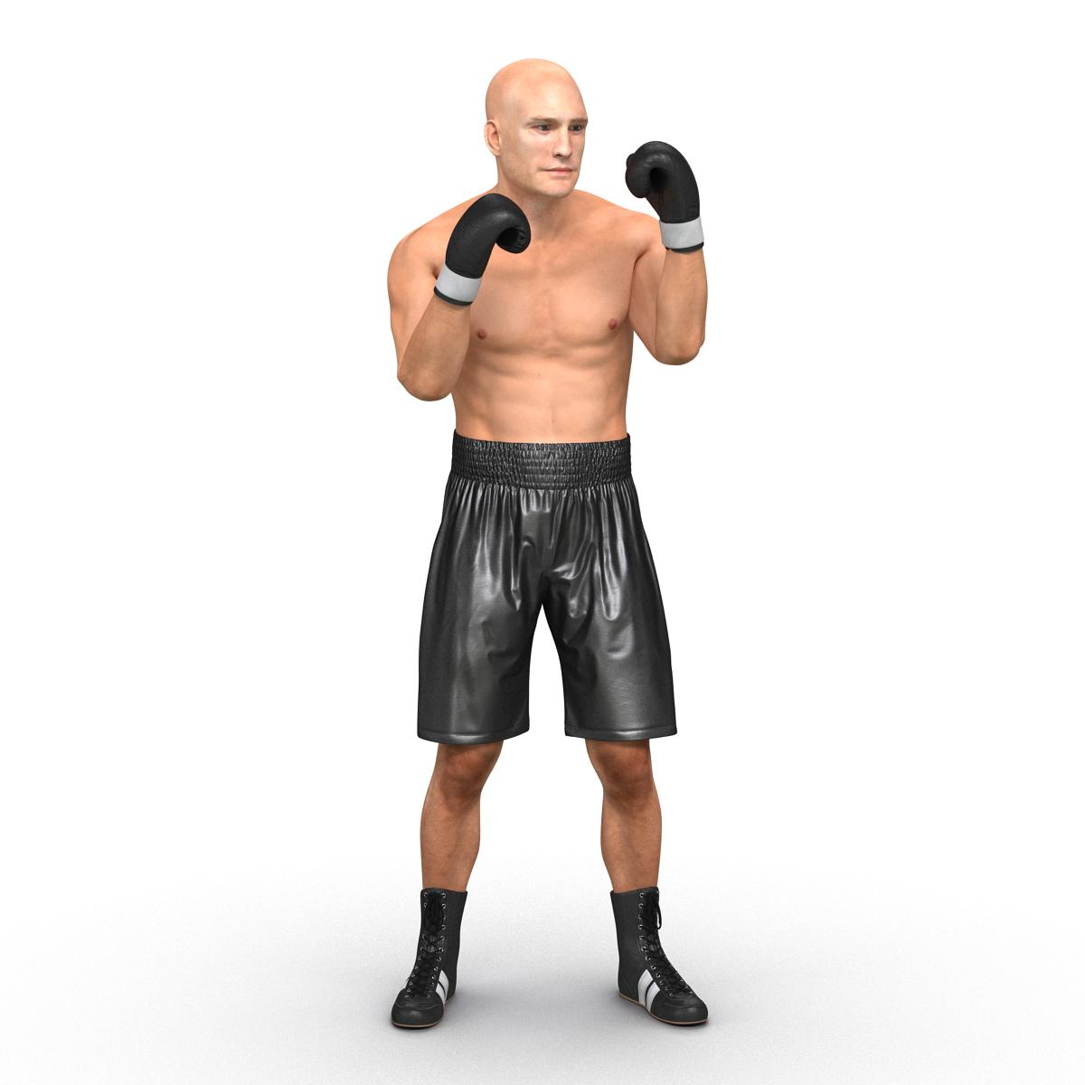 Adult Boxer Man Rigged 2 3D model