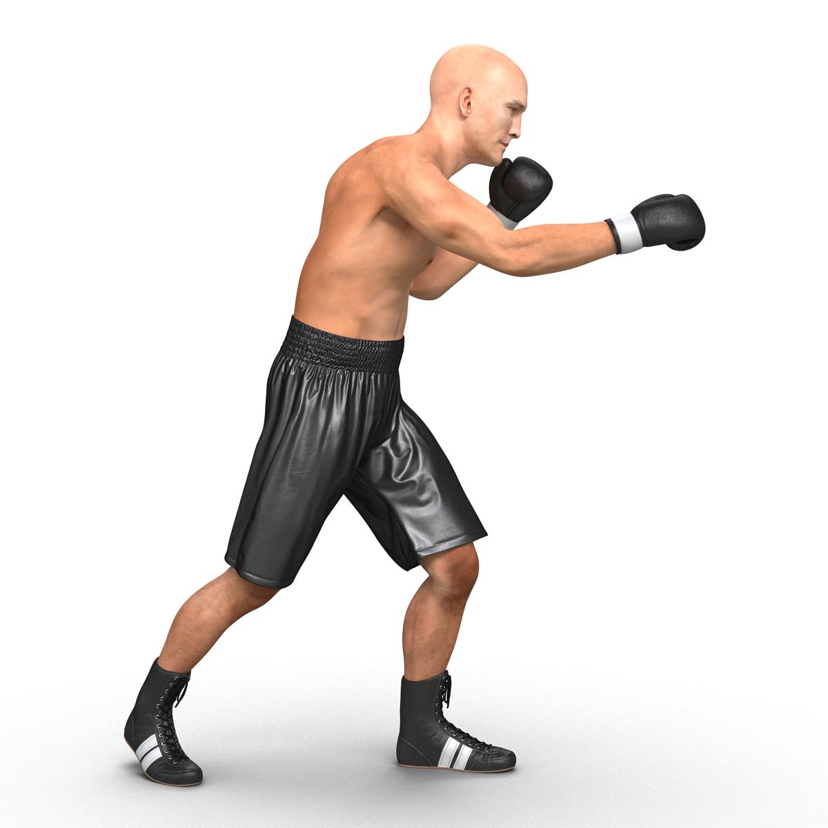 Adult Boxer Man Rigged 2 3D model