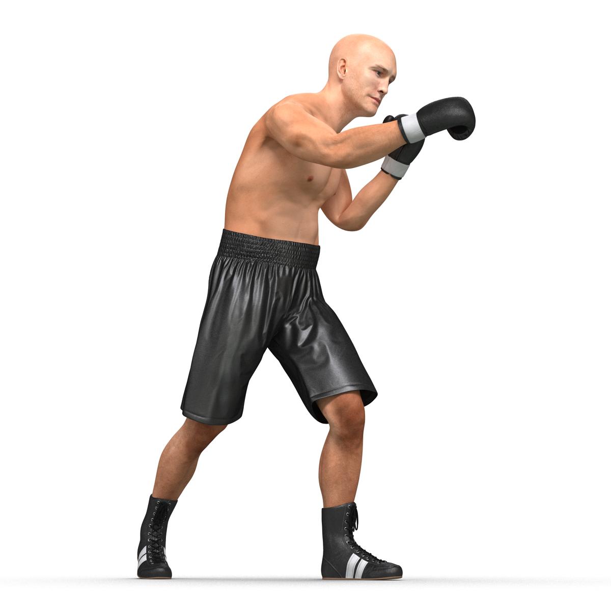 Adult Boxer Man Rigged 2 3D model