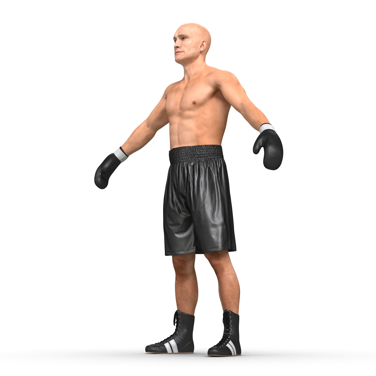 Adult Boxer Man Rigged 2 3D model