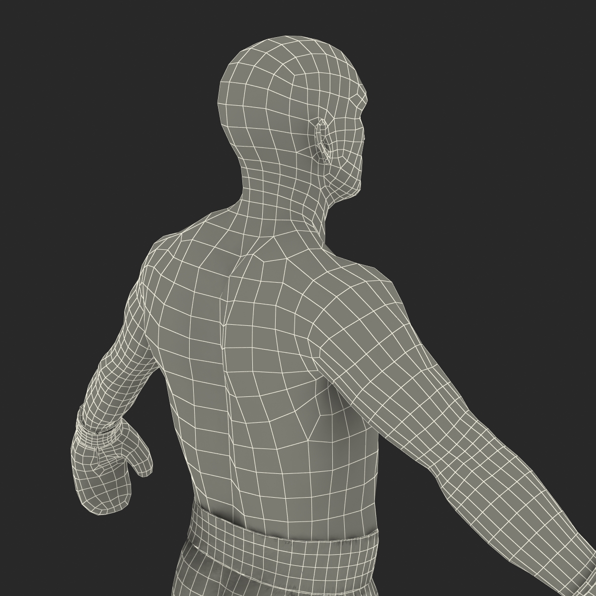 Adult Boxer Man Rigged 2 3D model