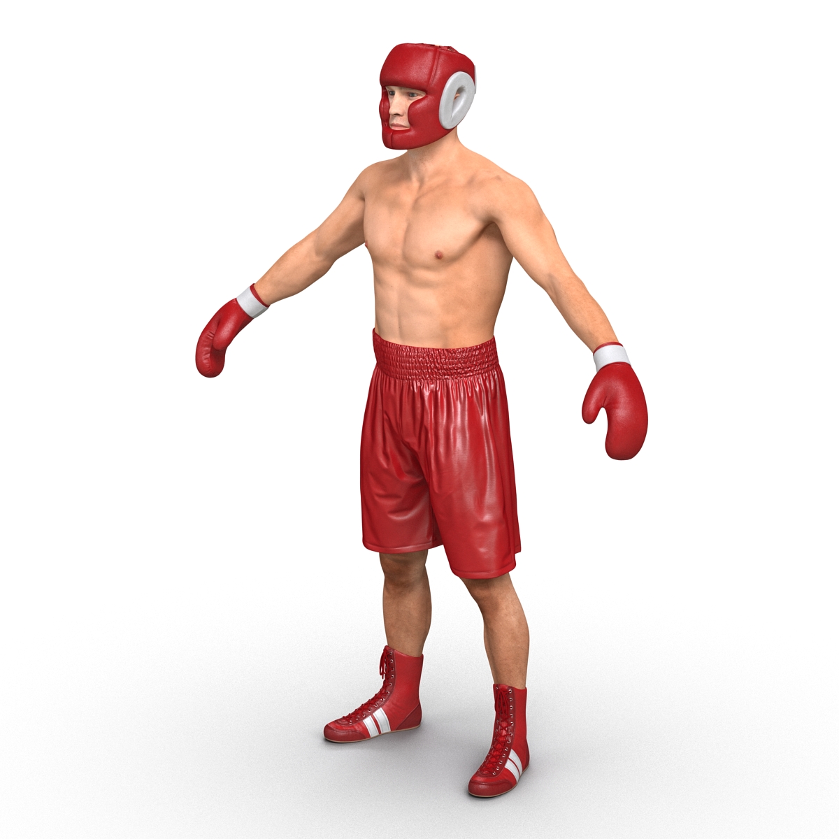 3D Boxer Man Rigged