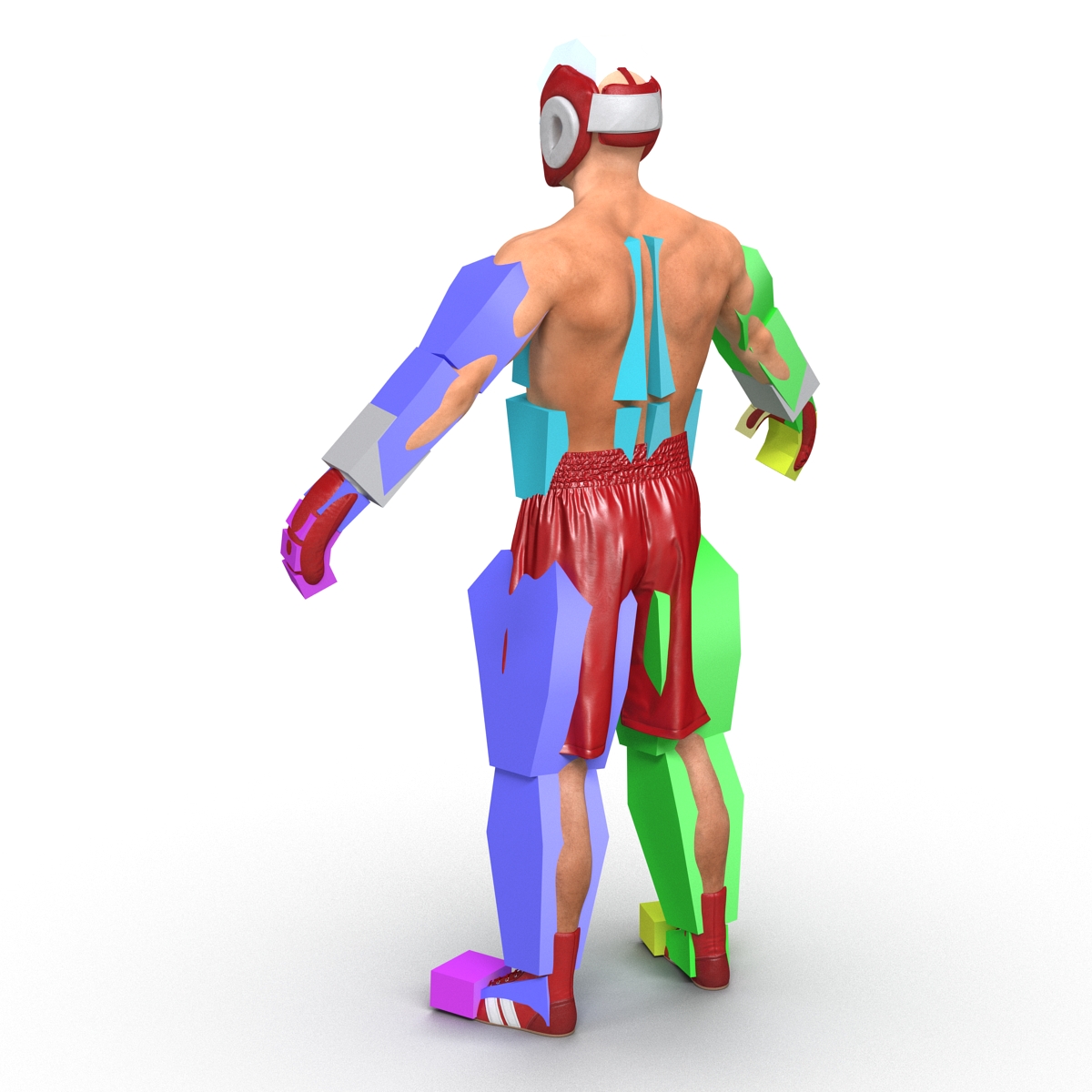 3D Boxer Man Rigged