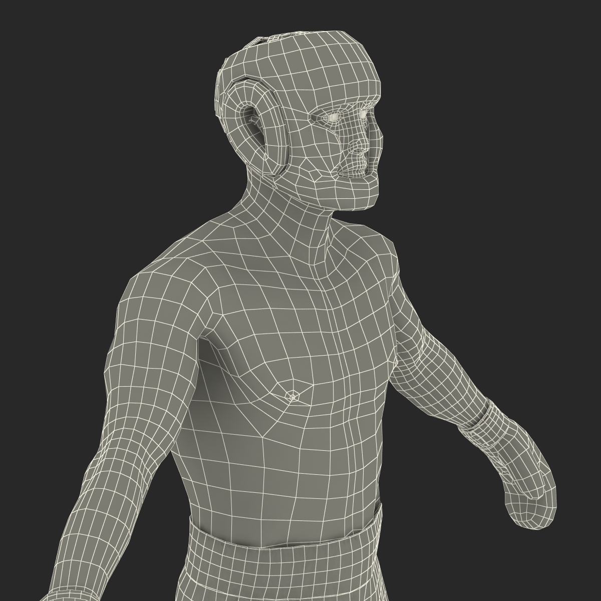 3D Boxer Man Rigged