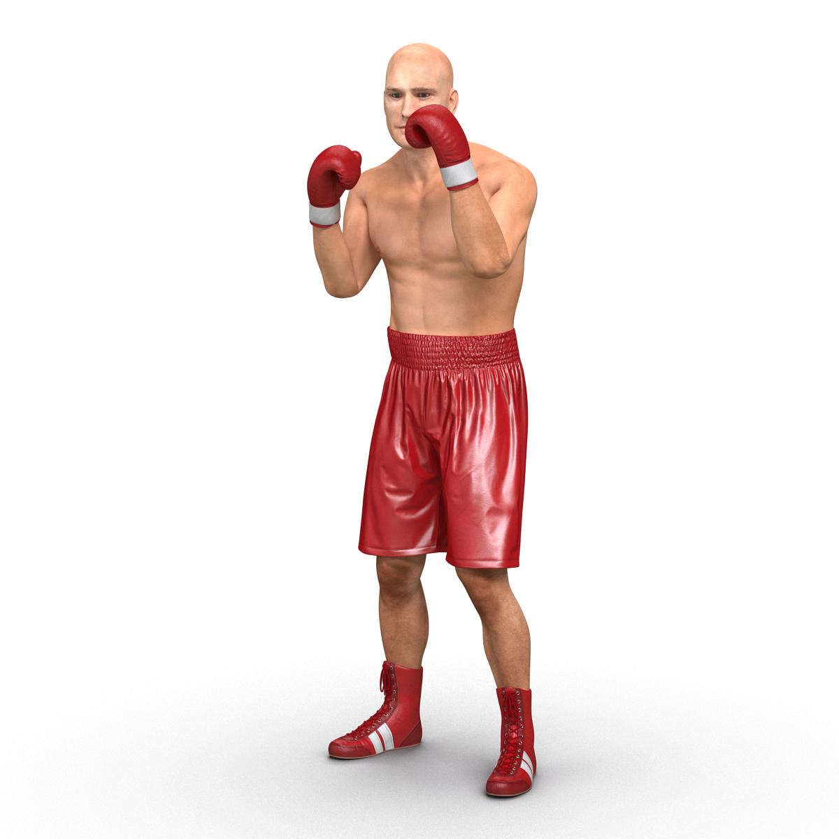 3D Boxer Man Rigged 2 model