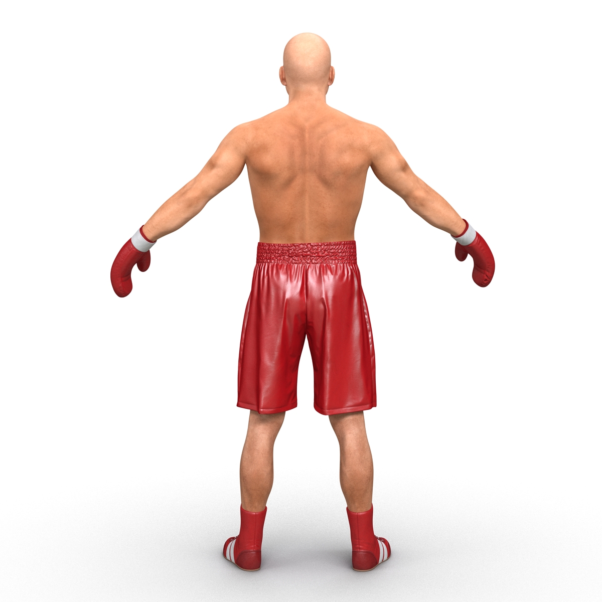 3D Boxer Man Rigged 2 model