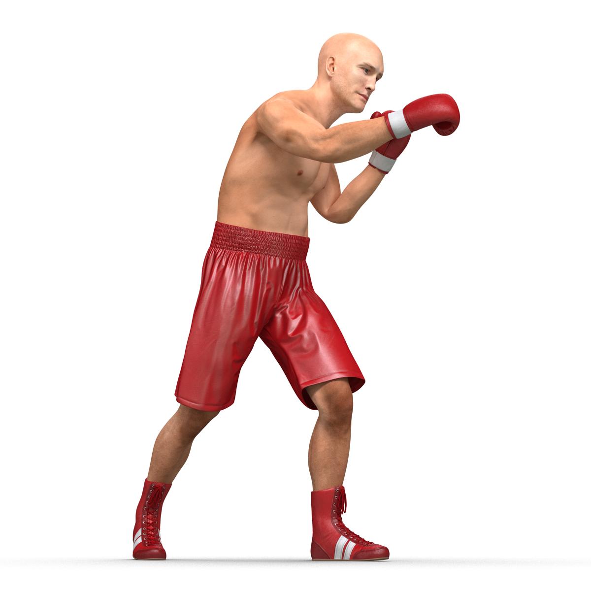 3D Boxer Man Rigged 2 model