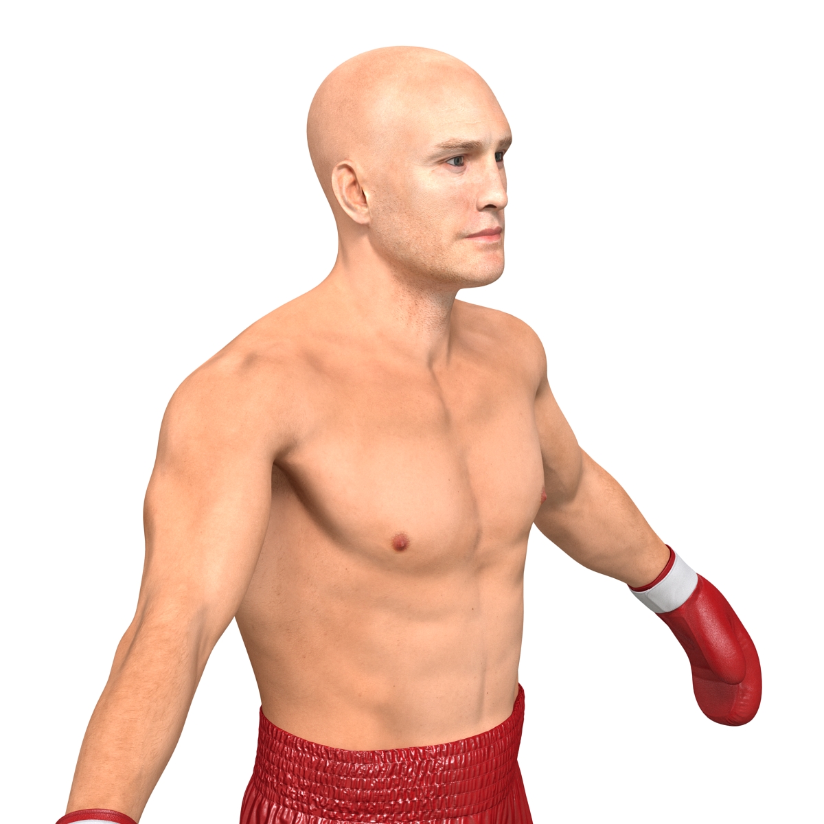 3D Boxer Man Rigged 2 model