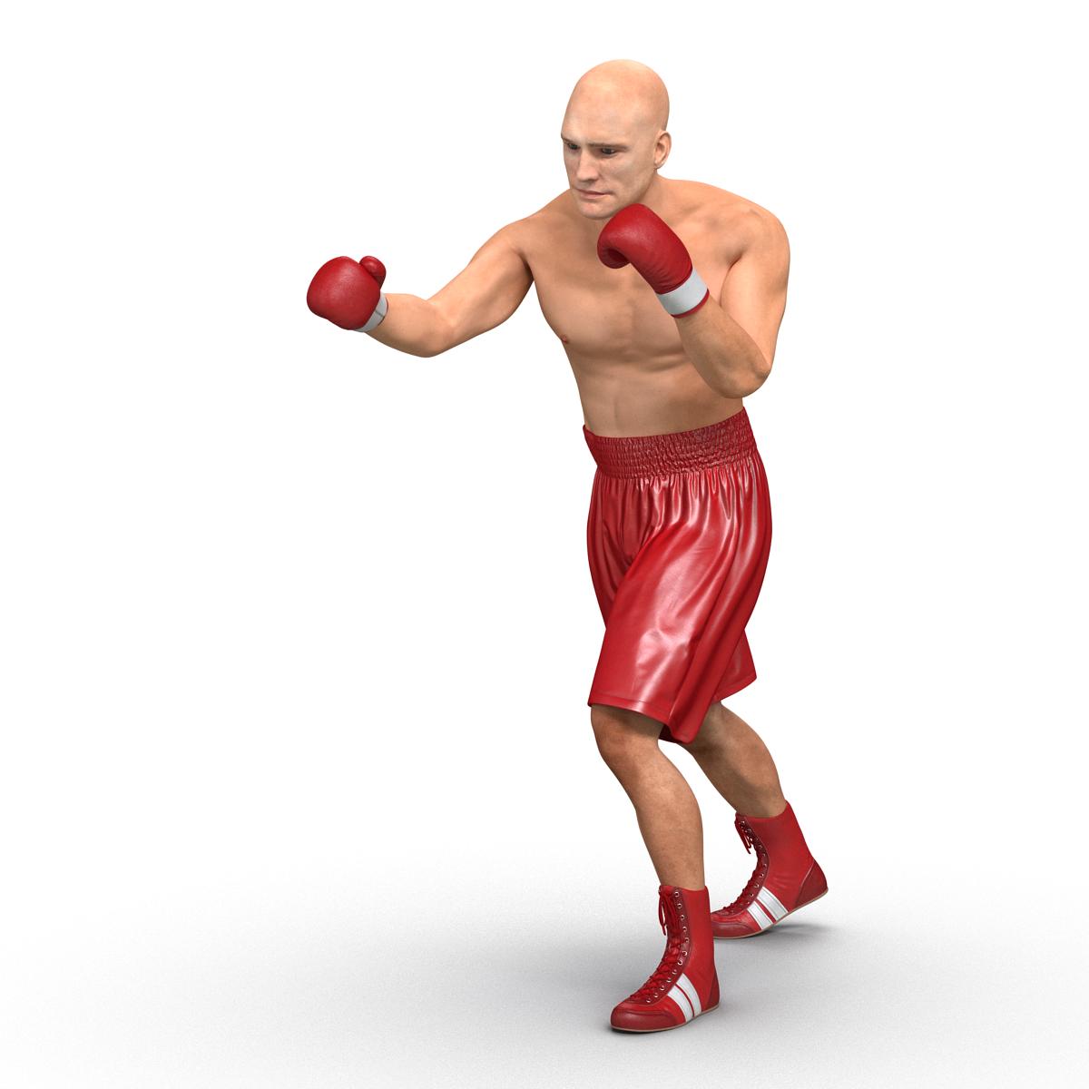 3D Boxer Man Pose 3