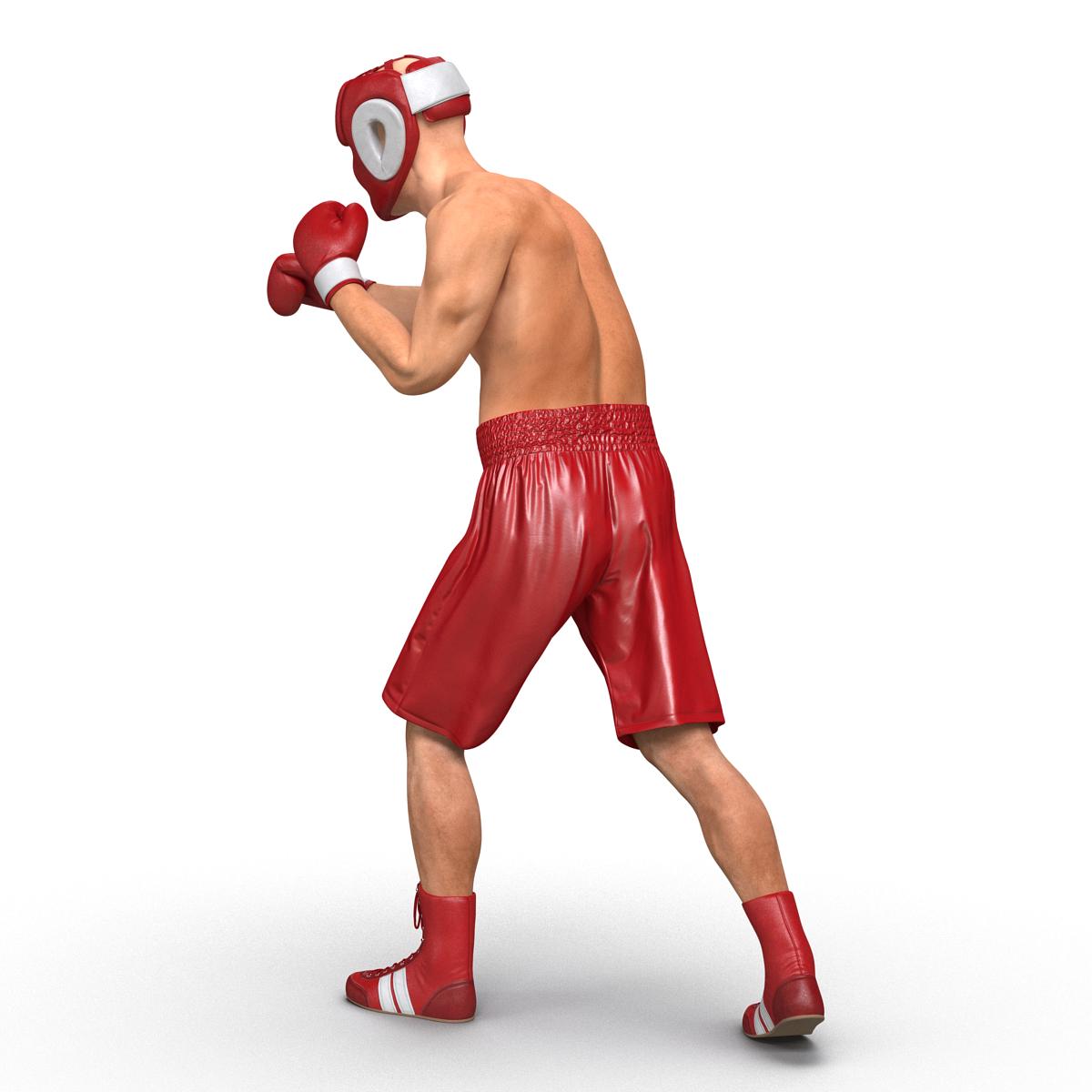 3D Boxer Man Pose 3