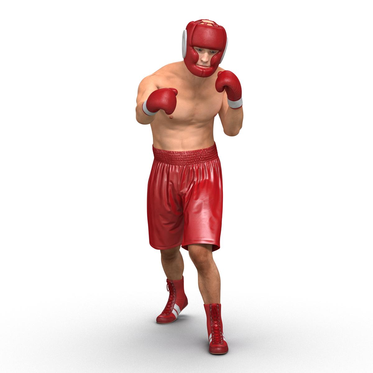 3D Boxer Man Pose 3