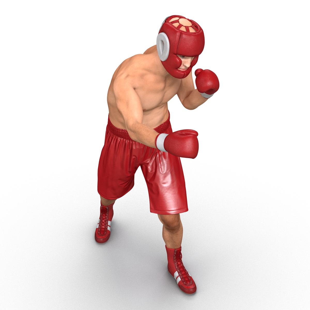 3D Boxer Man Pose 3