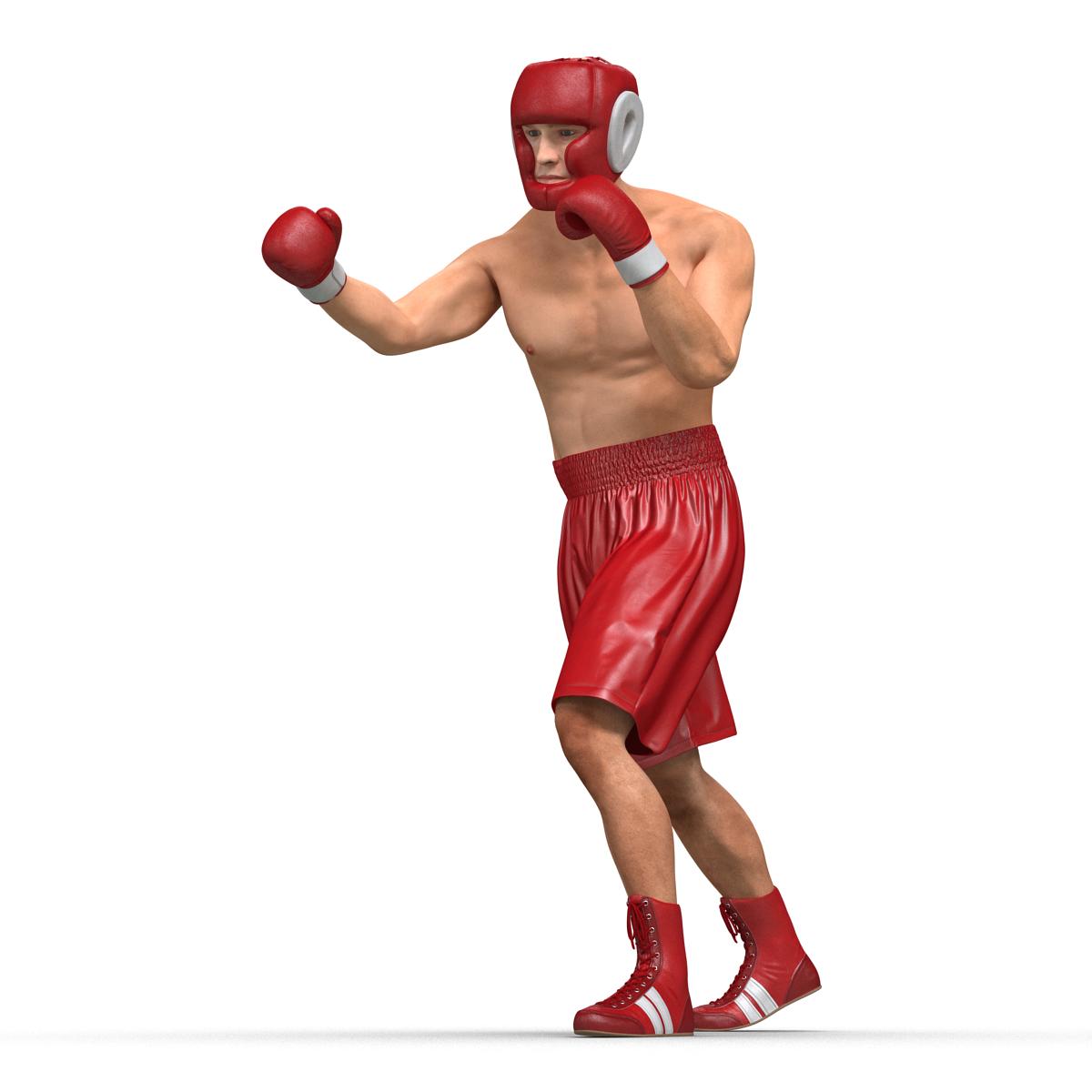 3D Boxer Man Pose 3